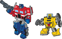 Icon Heroes Optimus Prime x Bumblebee Retro Pin Set Collectible Pin