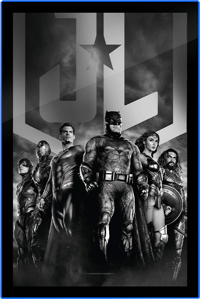 Brandlite Zack Snyder’s Justice League B&W Group Scene LED Poster Sign (Large) Wall Light