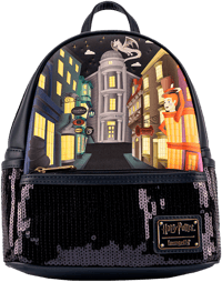 Loungefly Diagon Alley Sequin Mini Backpack Backpack