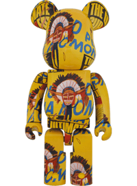 Medicom Toy Be@rbrick Andy Warhol x Jean-Michel Basquiat #3 1000% Bearbrick