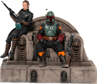 Iron Studios Boba Fett & Fennec Shand on Throne Deluxe 1:10 Scale Statue