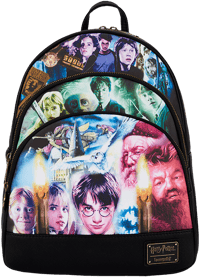 Loungefly Harry Potter Trilogy Triple Pocket Mini Backpack Backpack