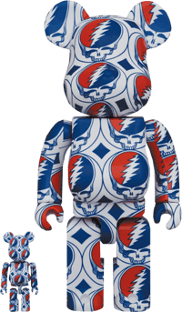 Medicom Toy Be@rbrick Grateful Dead (Steal Your Face) 100％ and 400％ Set Bearbrick