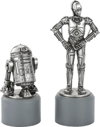 Royal Selangor R2-D2 & C-3PO Knight Chess Piece Pair Pewter Collectible