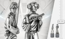 Luke & Leia King & Queen Chess Piece Pair Pewter Collectible