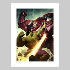 Hulk vs Hulkbuster Art Print