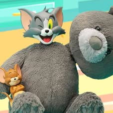 Tom and Jerry Plush Teddy Bear (Charcoal Gray) Collectible Figure
