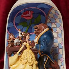 Beauty and the Beast Rose Dome Polyresin Figure