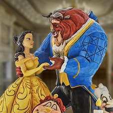 Beauty and the Beast Carved by Heart Figurine