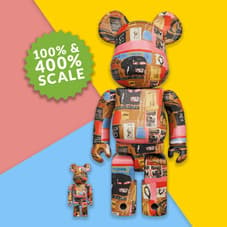 Be@rbrick Andy Warhol x Jean-Michel Basquiat #2 100% and 400% Bearbrick