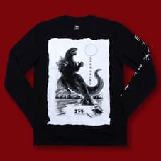 Godzilla Black Long Sleeve T Shirt