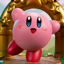 Kirby and the Goal Door Statue