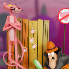 Pink Panther and the Inspector Statue