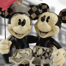 Mickey and Minnie Heart Figurine