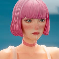 Cyberlover: Pink Statue