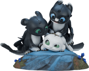 Dart, Pouncer, and Ruffrunner Statue