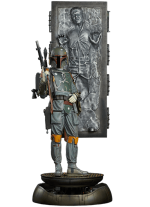 Boba Fett and Han Solo in Carbonite Premium Format™ Figure