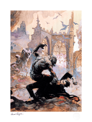Werewolf and Dracula Art Print
