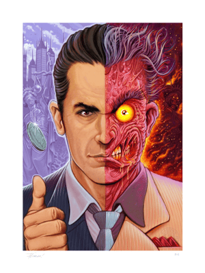 Two-Face Art Print