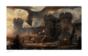 Castle Defence Greg Rutkowski Art Print Image