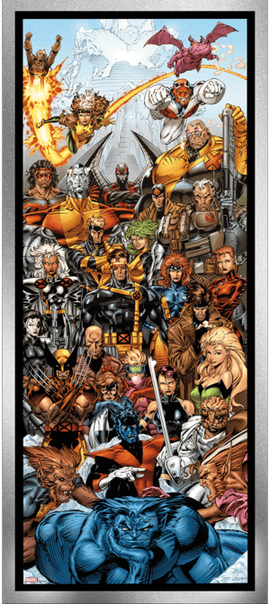 X-Men (Silver Metallic Remastered Edition) Art Print