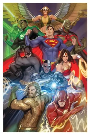 The Justice League DC Comics Art Print Image
