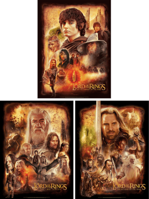 The Lord of the Rings Trilogy Set The Lord of the Rings Art Print Image