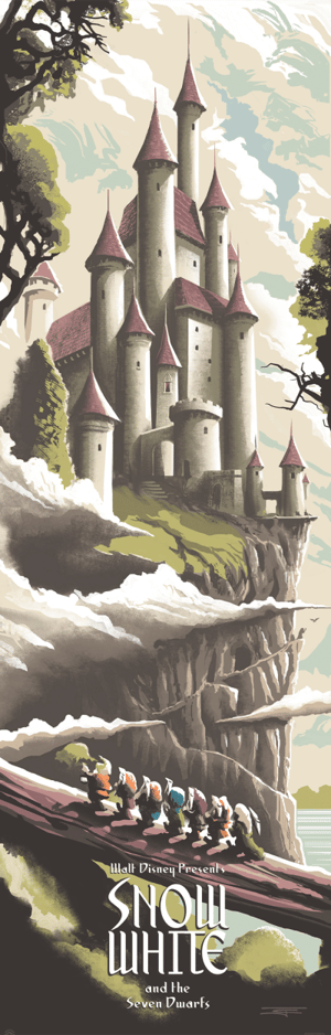 Snow White and the Seven Dwarfs Disney Art Print Image