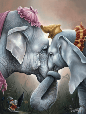 Together at Last Disney Art Print Image