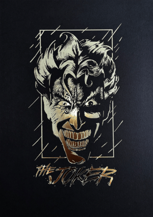 The Joker (Gold) Foil Letterpress Poster DC Comics Art Print Image