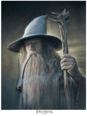 Gandalf: Mithrandir The Lord of the Rings Art Print Image