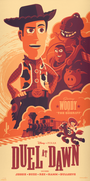Duel at Dawn (Toy Story 3) Evil Dr. Porkchop Variant Disney Movie Poster Image