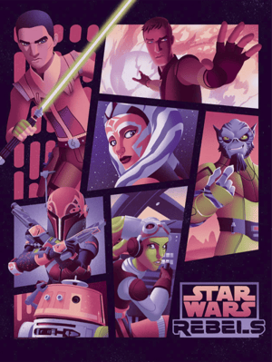 Space Family Star Wars Art Print Image