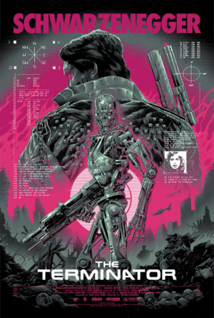 The Terminator Tech Noir Variant Terminator Movie Poster Image