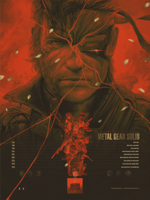Metal Gear Solid Legacy Alert Gold Variant Metal Gear Solid Art Print Image