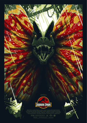 Jurassic Park - Dilophosaurus Jurassic Park Movie Poster Image