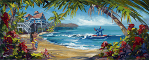 Hawaiian Hideout Disney Art Print Image