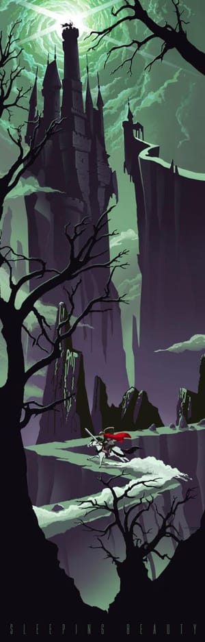 Approaching Maleficent's Castle Disney Art Print Image