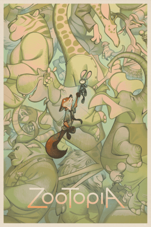 Zootopia Disney Movie Poster Image