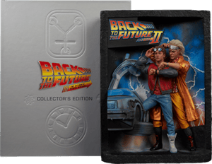 Back to the Future Sculpted Movie Poster and The Ultimate Visual History Collectors Edition Back to the Future Book Image