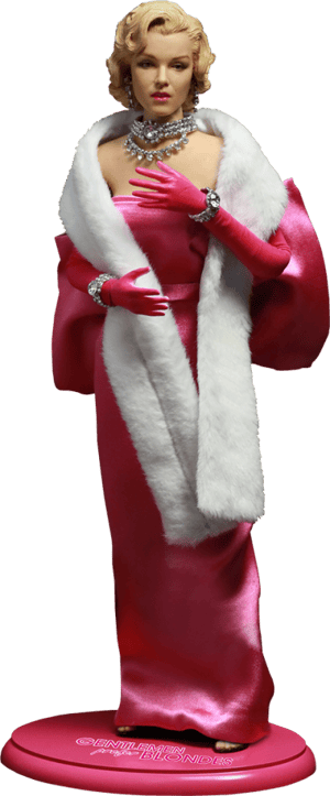 Marilyn Monroe as Lorelei Lee Pink Dress Version Gentlemen Prefer Blondes Sixth Scale Figure Image