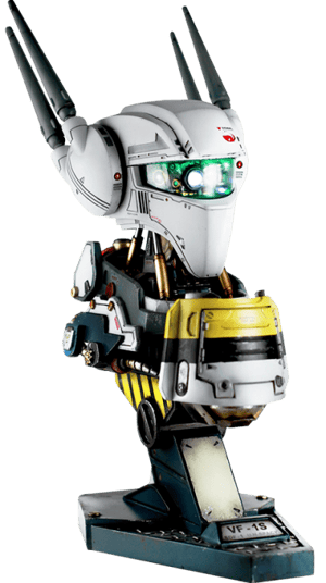 Valkyrie VF-1S Robotech Saga Mechanical Bust Statue Image