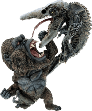 Kong vs Skullcrawler Kong: Skull Island Diorama Image