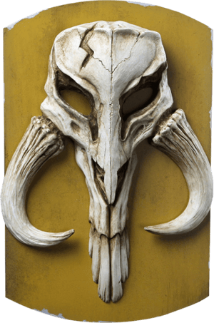 Mandalorian Skull Plaque Statue