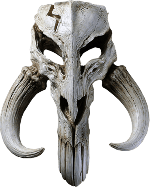 Mandalorian Skull Wall Decor Statue