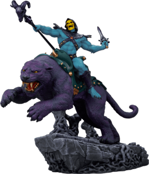 Skeletor & Panthor Classic Deluxe Masters of the Universe Sixth Scale Maquette Image