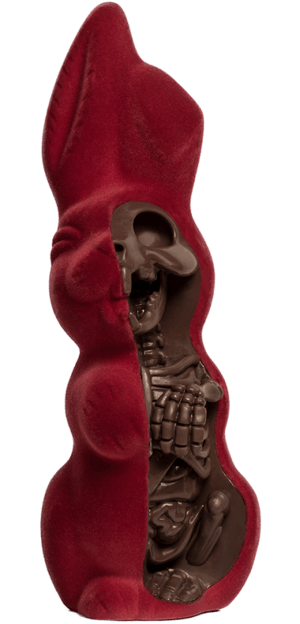 Anatomical Chocolate Easter Bunny Red Velvet Mighty Jaxx Originals Vinyl Collectible Image