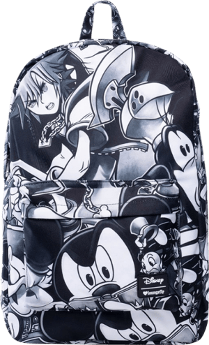 Kingdom Hearts (Black & White) Backpack Kingdom Hearts Apparel Image