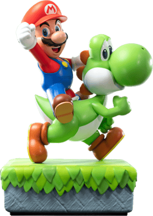 Mario and Yoshi Nintendo Statues Image