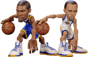 Stephen Curry and Kevin Durant SmALL-Stars NBA Figurine Image